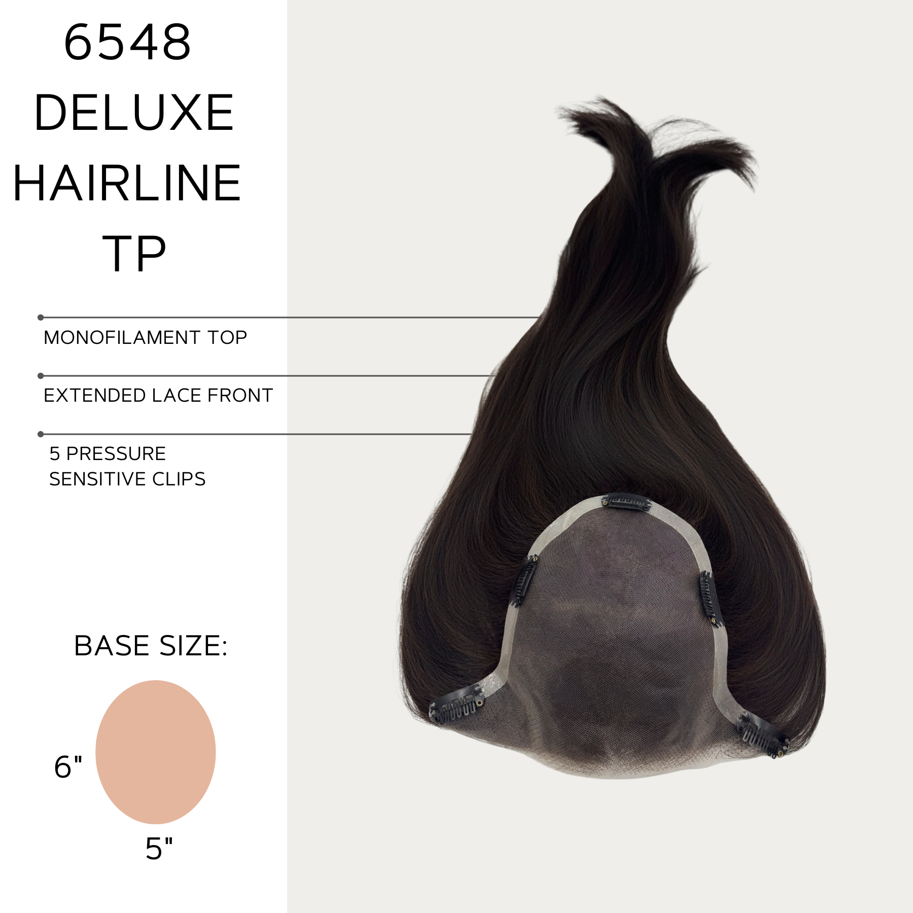 Deluxe Hairline TP Topper Orchid Collection inside construction