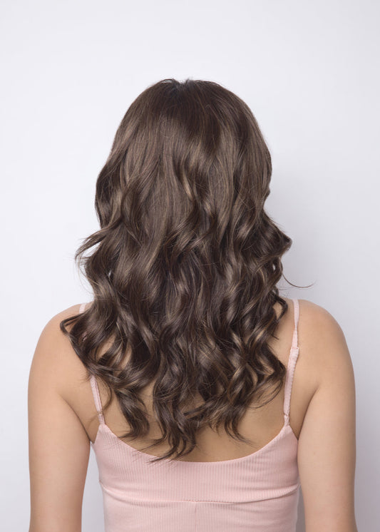 Avalon by Alexander Couture in Marble Brown-R back view