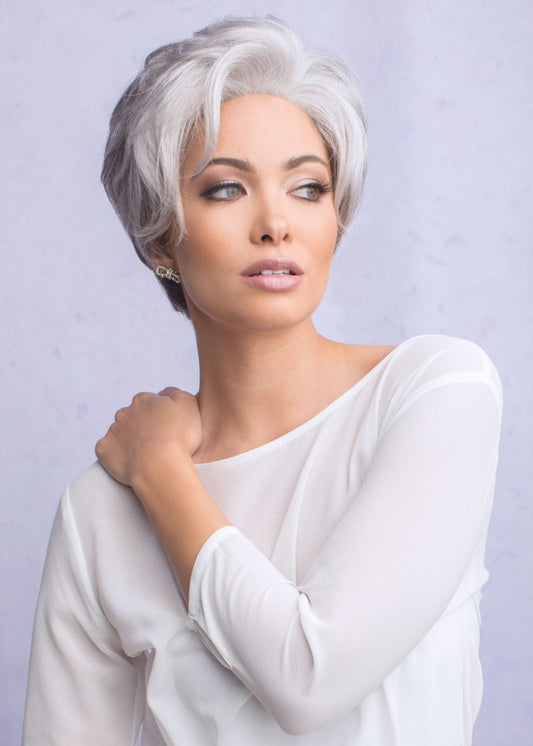 Bethany wig by Alexander Couture Silver Stone