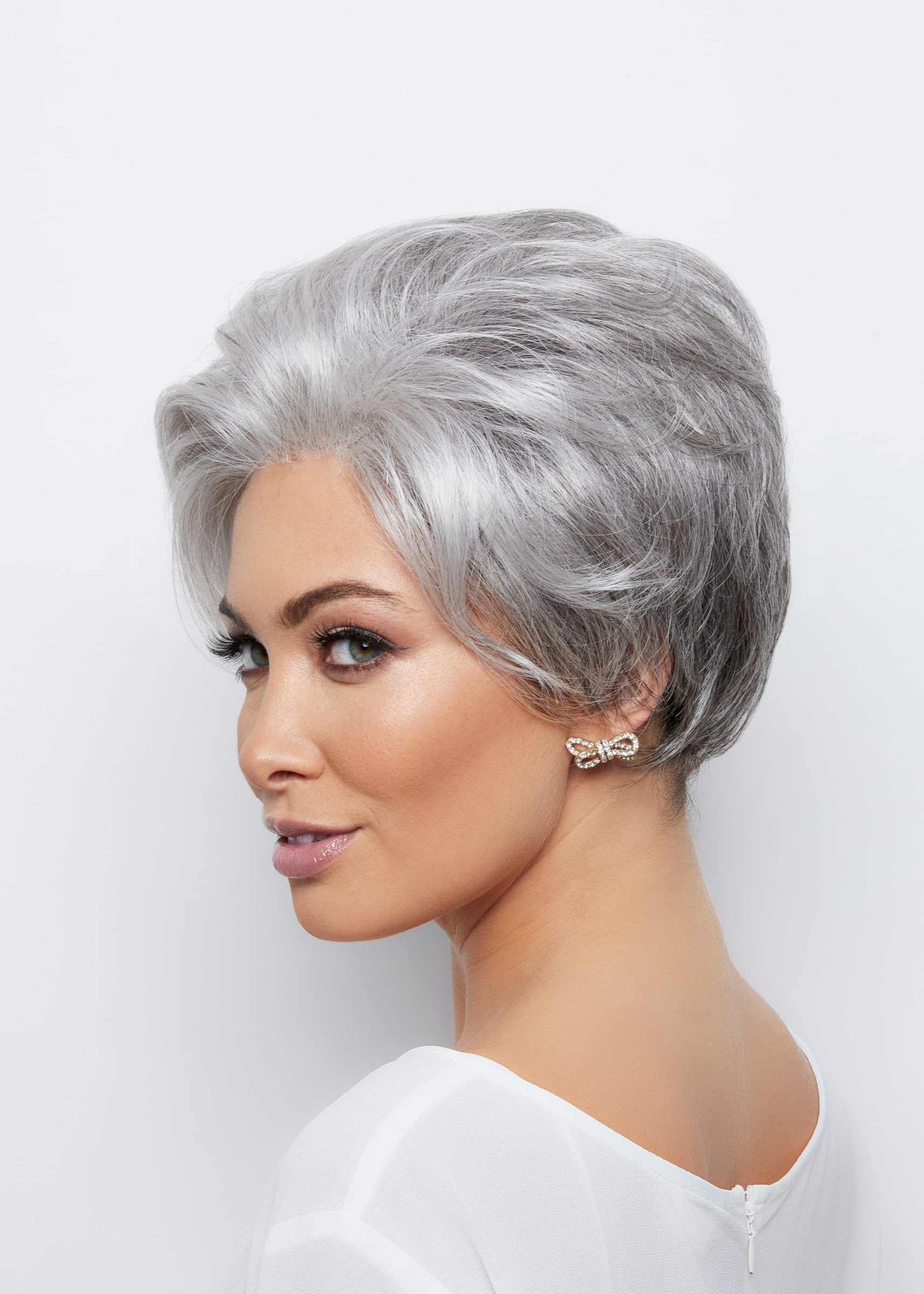 Bethany by Alexander Couture Silver Stone side view