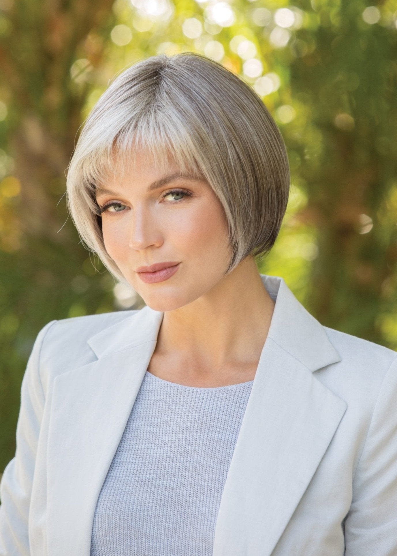 Cory wig by Noriko in Sandy Silver