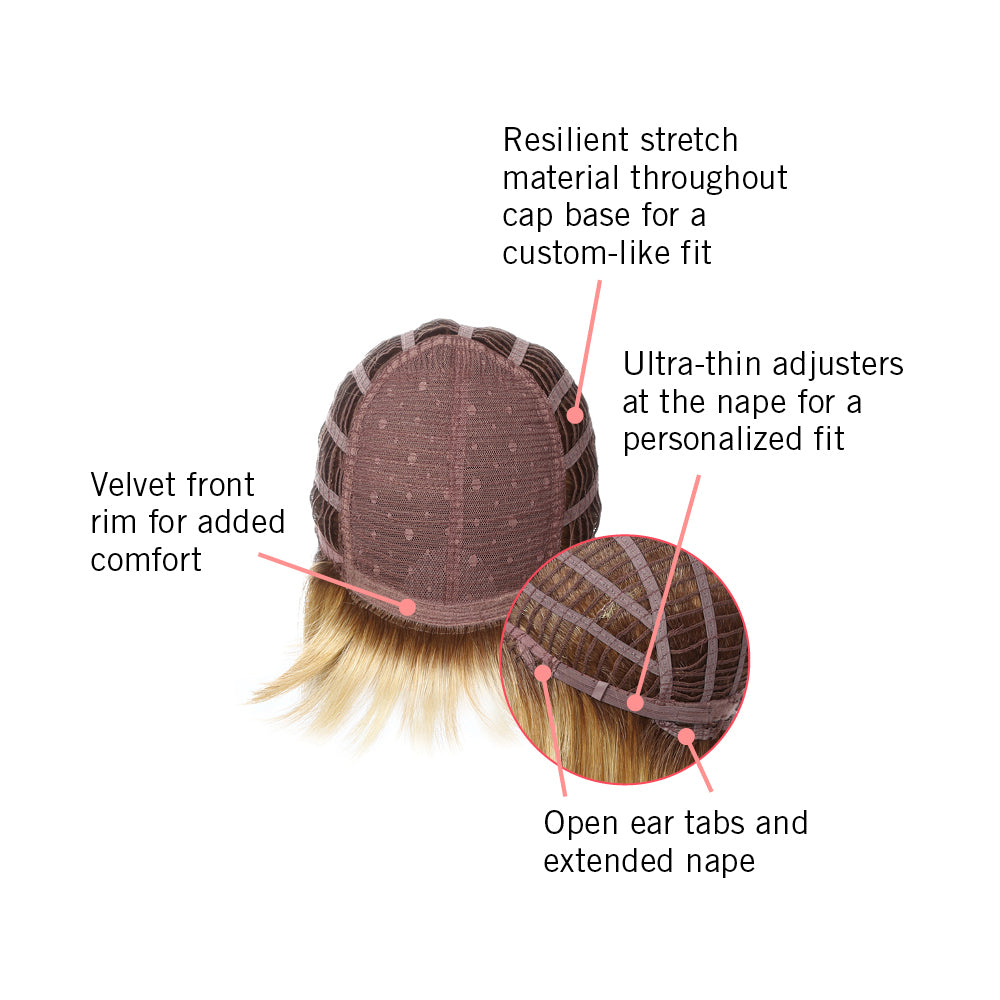 Feather Cut wig by Hairdo inside cap construction