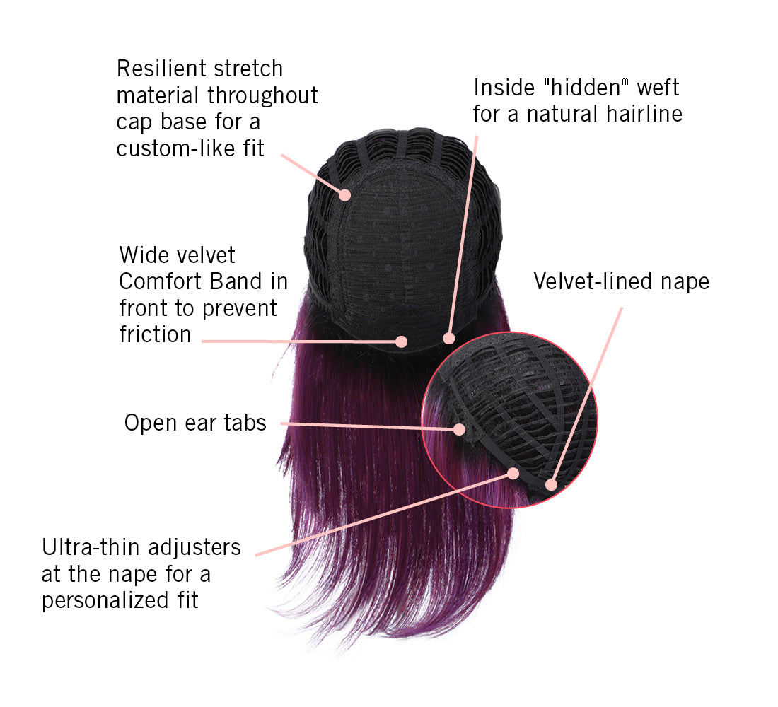Midnight Berry by Hairdo inside cap construction