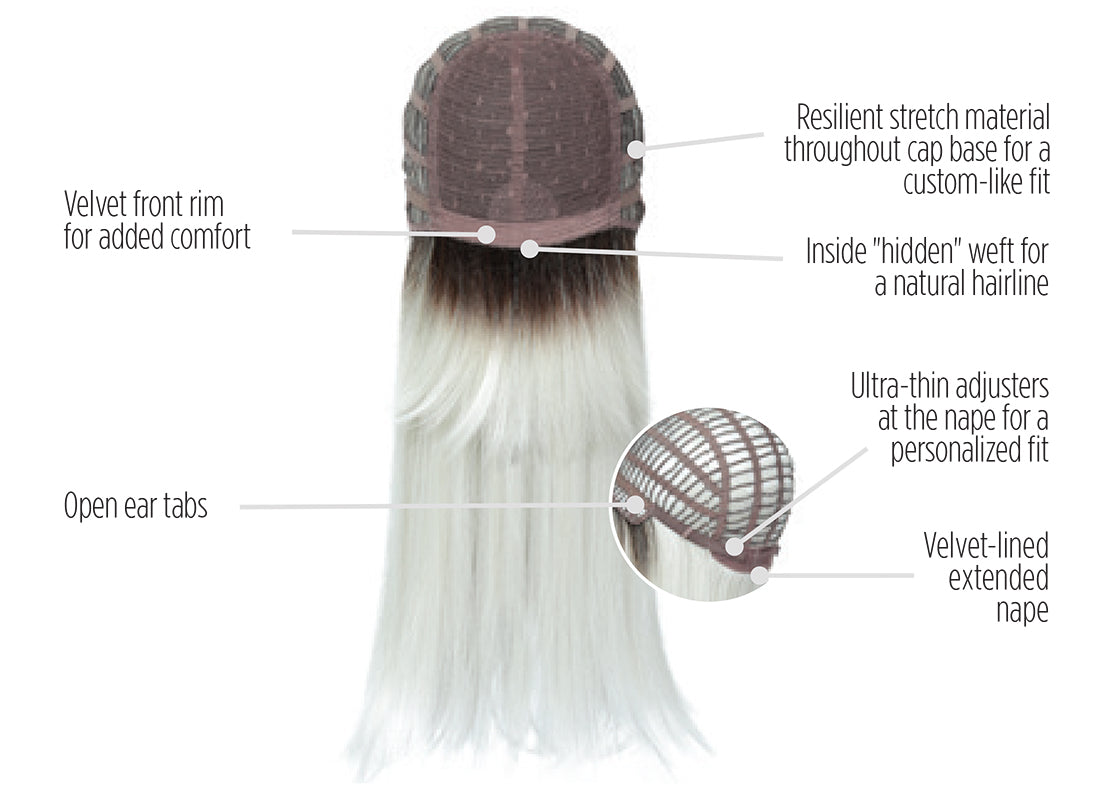 Sugared Pearl wig by Hairdo Inside cap construction