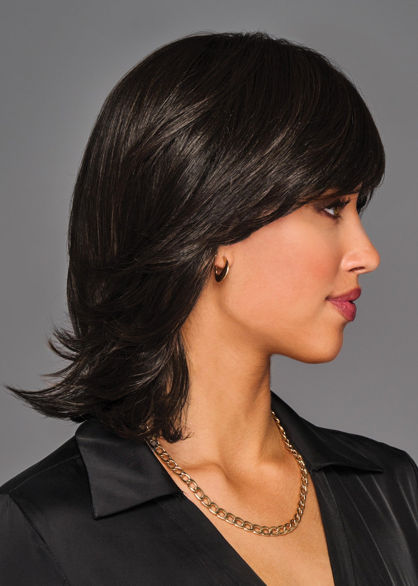 Textured Layers wig by Hairdo Midnight Brown
