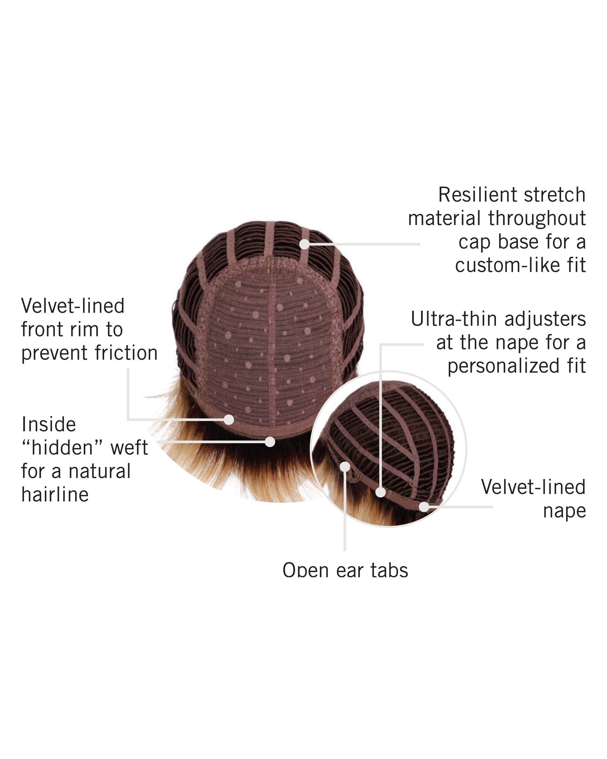 Vintage Volume wig by Hairdo inside cap construction