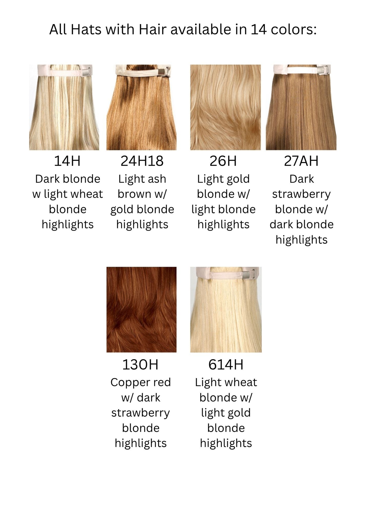 Henry Margu Hat with Hair colors & descriptions