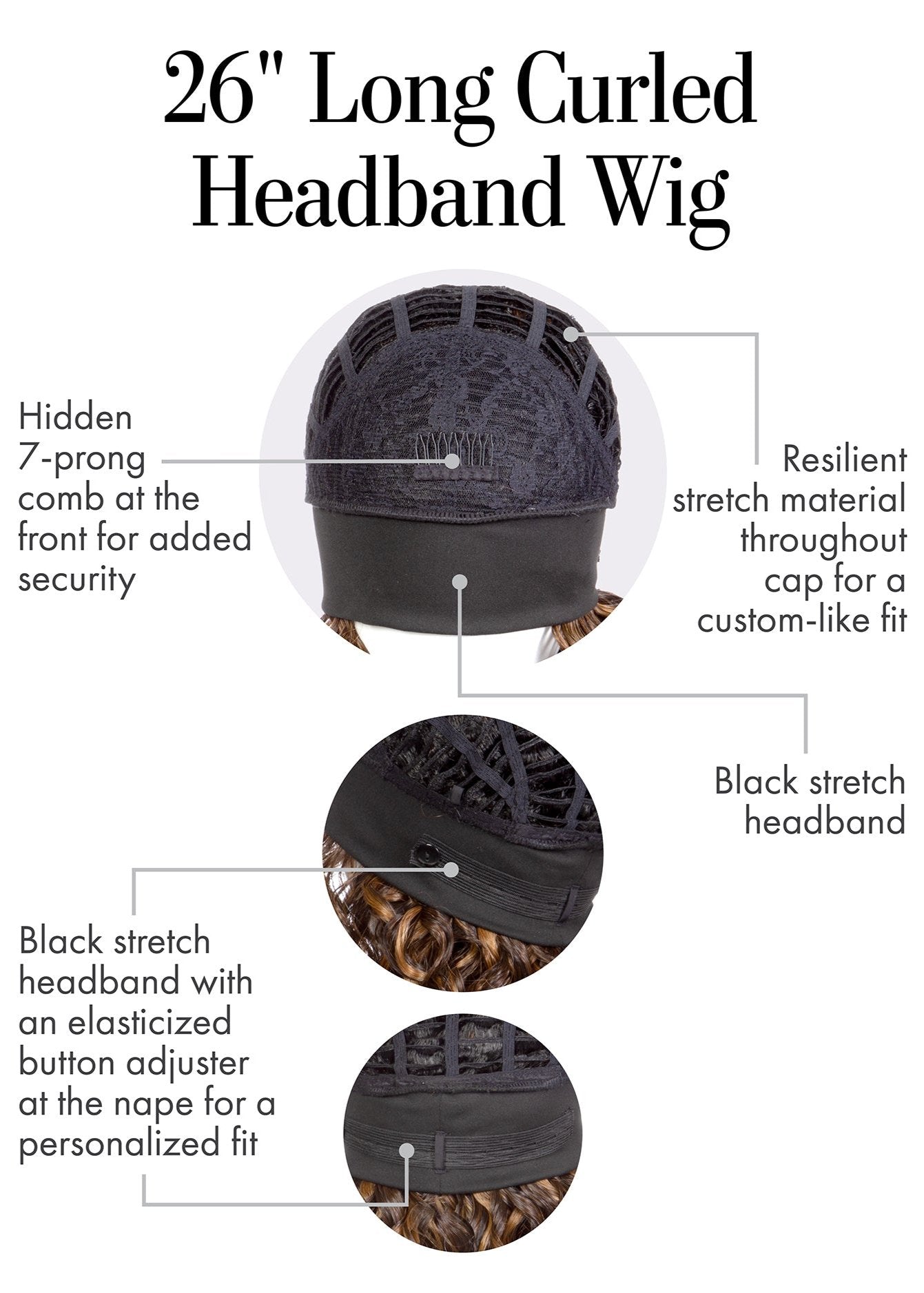 Long Curled Headband by Kim Kimble