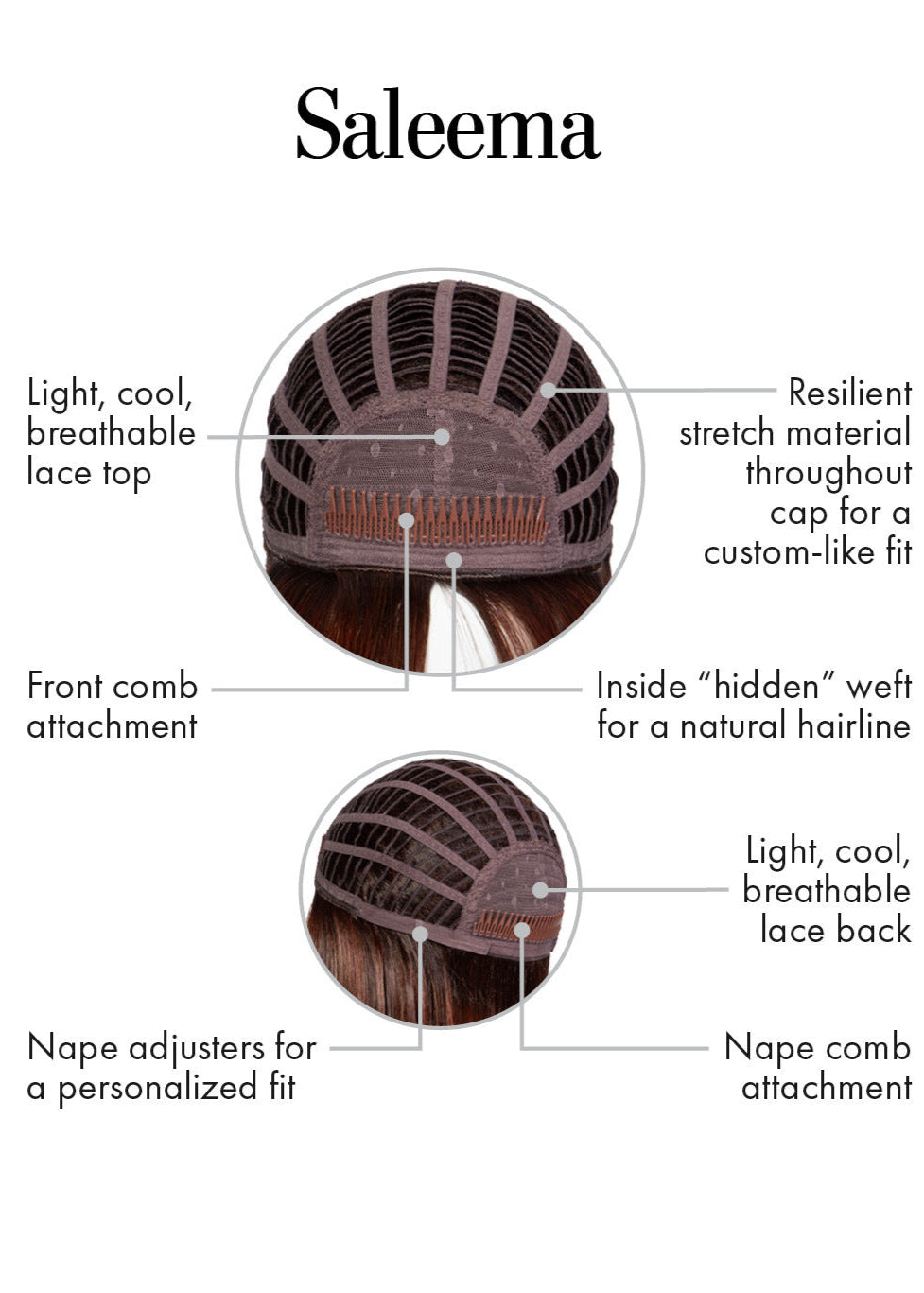 Saleema by Kim Kimble Inside Cap Construction