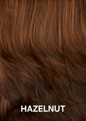 HAZELNUT dark brown w strawberry highlights