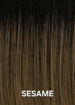 Sesame - Ash brown with gold blonde highlights and dark brown roots