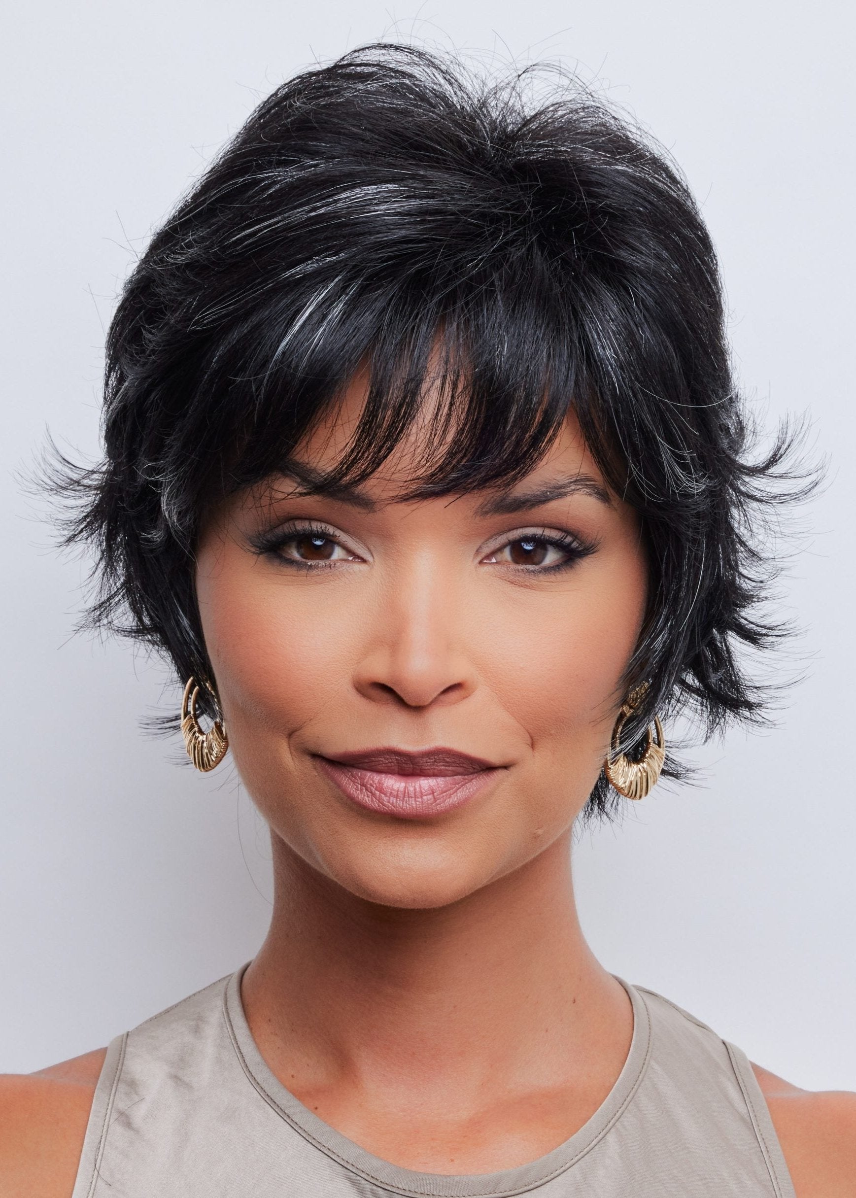 Nour wig by Noriko in Icy Caviar