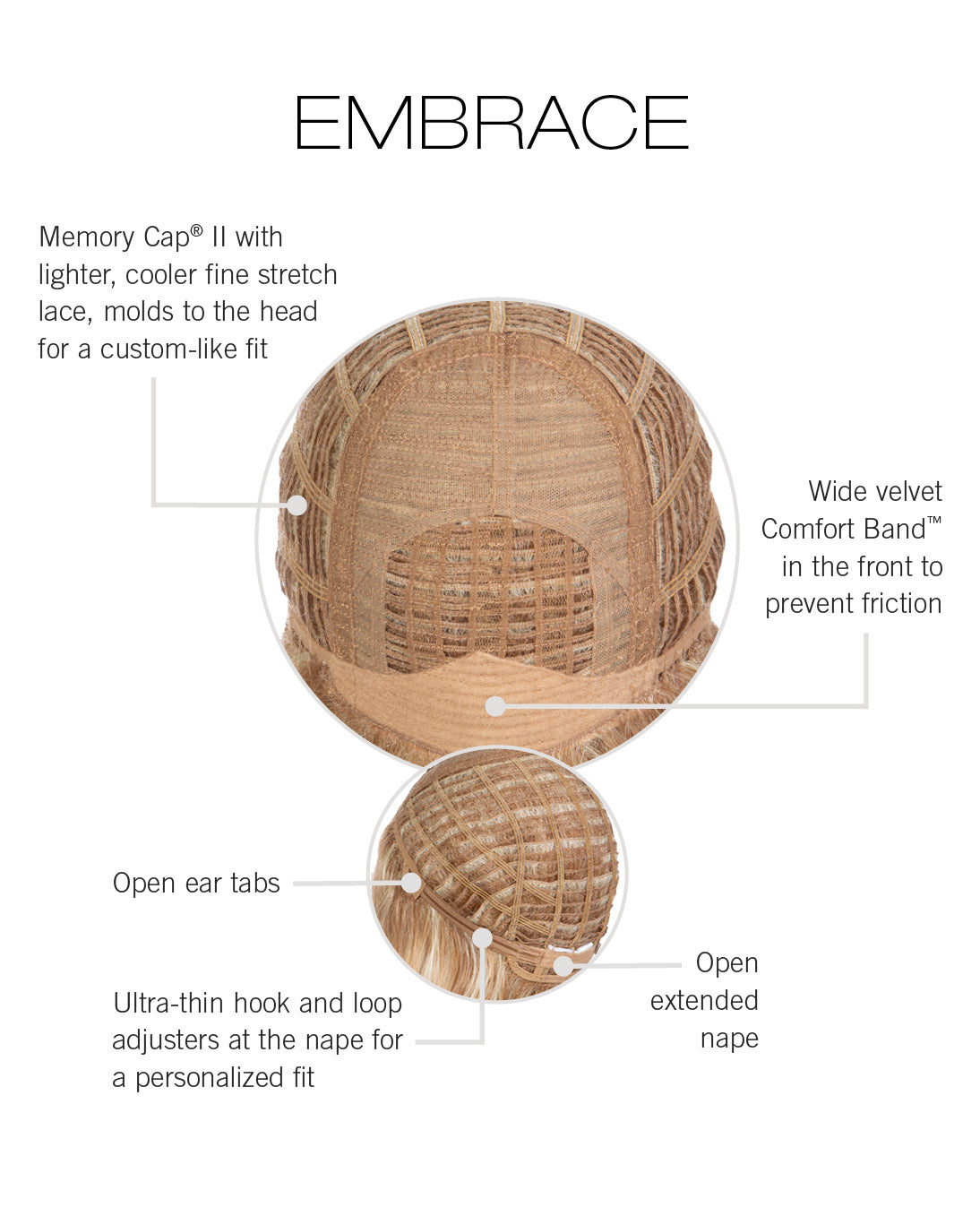 Embrace by Raquel Welch inside cap construction