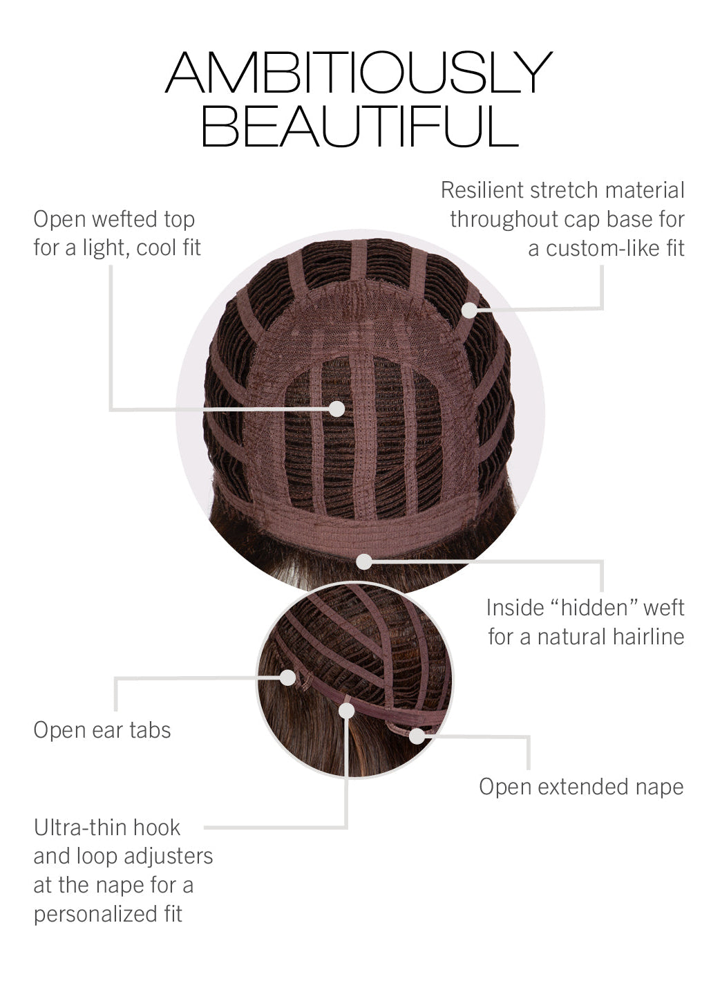 Ambitiously Beautiful by Gabor Essentials inside cap construction