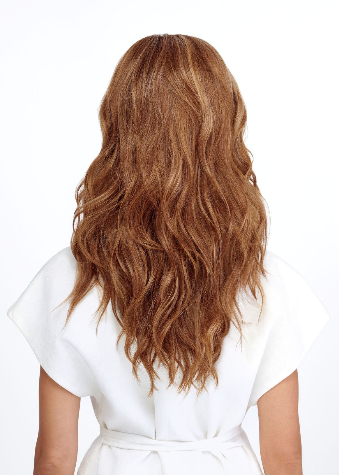 California Beach Waves by TressAllure in Caramel Cream Lighted EL12/22/R8