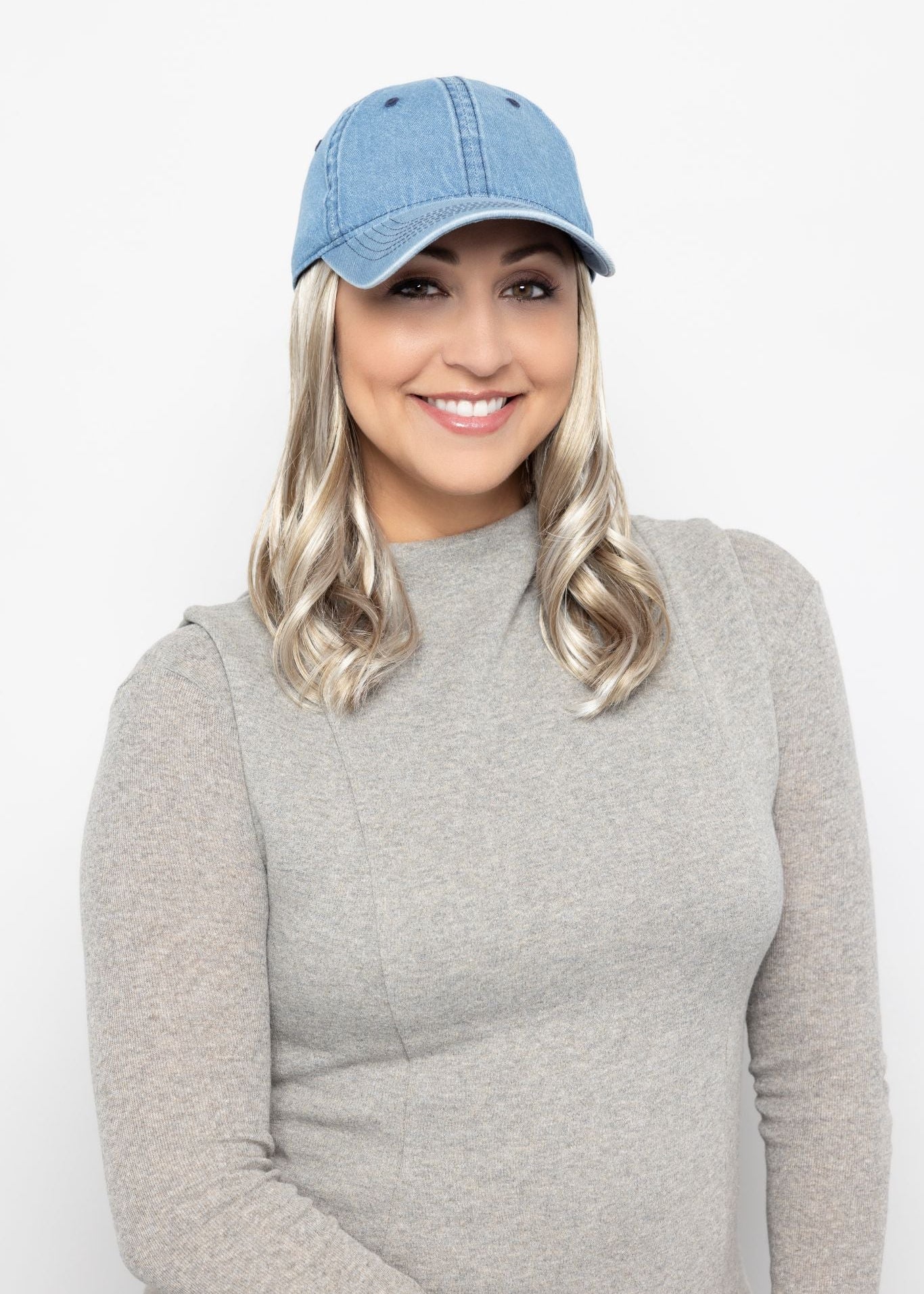 Denim Wavy Hat by Henry Margu in 10/613