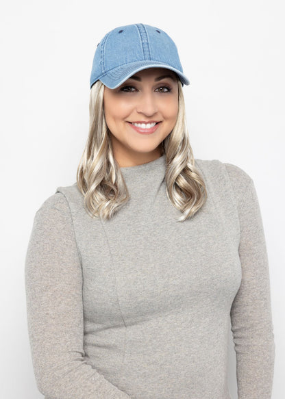 Denim Wavy Hat by Henry Margu in 10/613