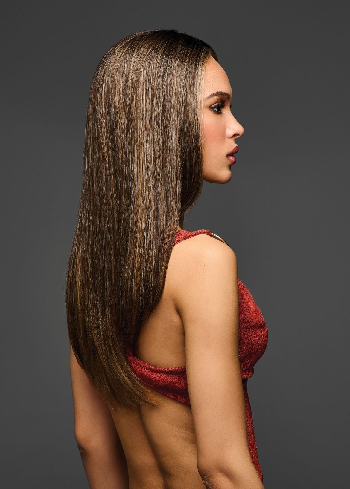Double Tap by Hairdo in Deep Root Glazed Pecan