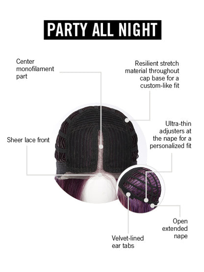Party All Night wig by Hairdo inside cap construction