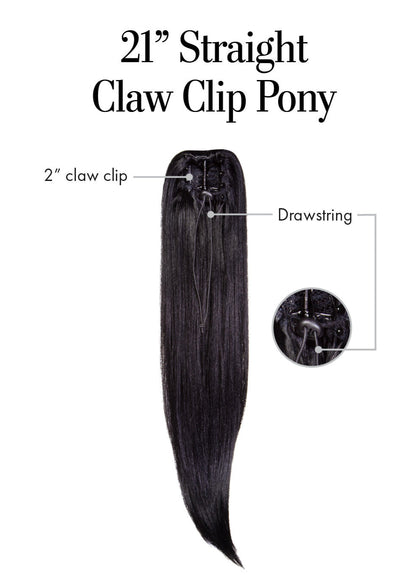 21 inch Straight Claw Clip Pony by Kim Kimble construction