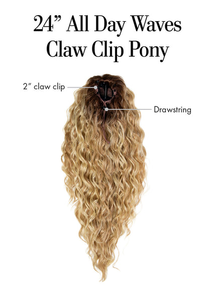 24 inch All Day Waves Claw Clip Pony by Kim Kimble