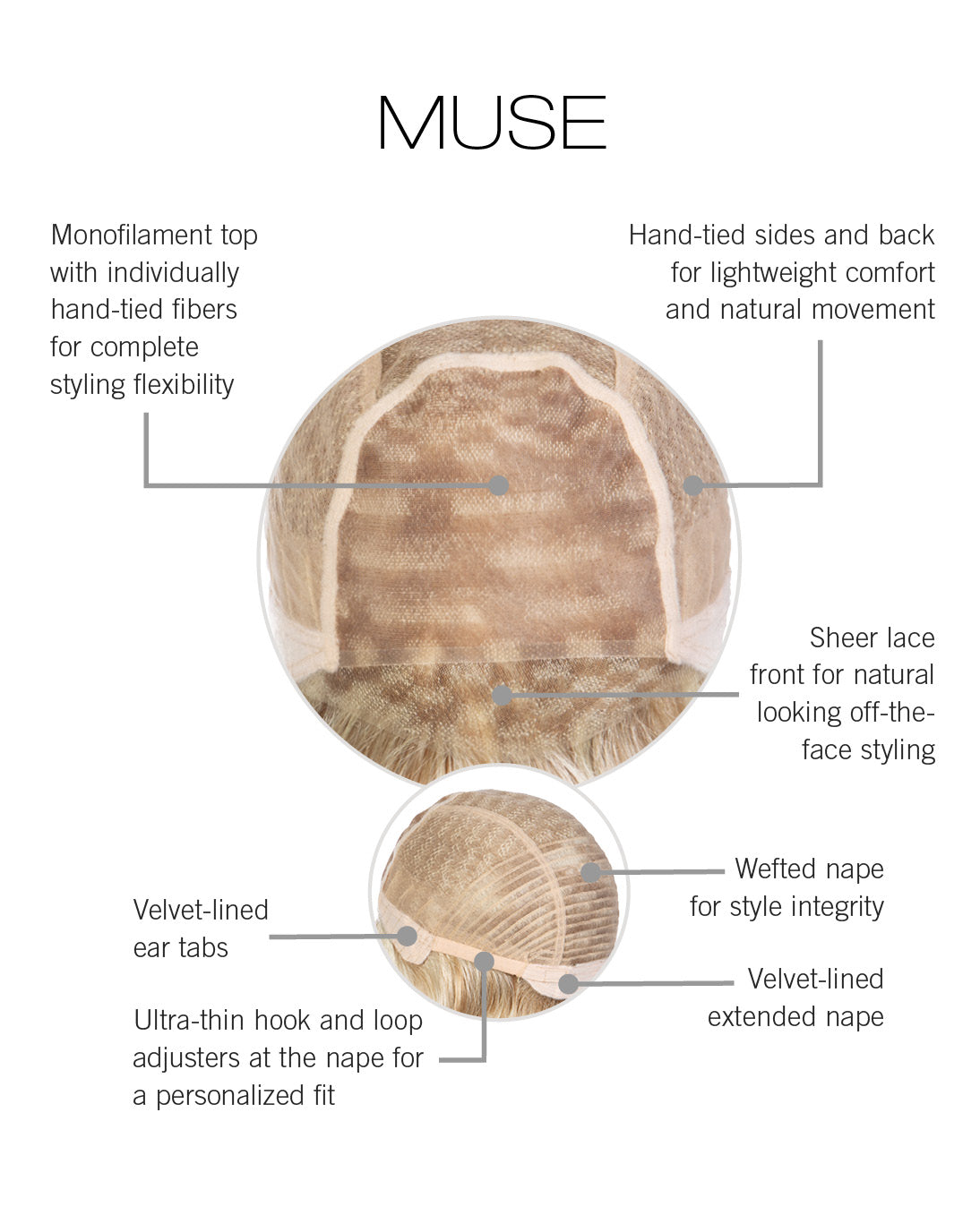 Muse by Raquel Welch inside cap construction