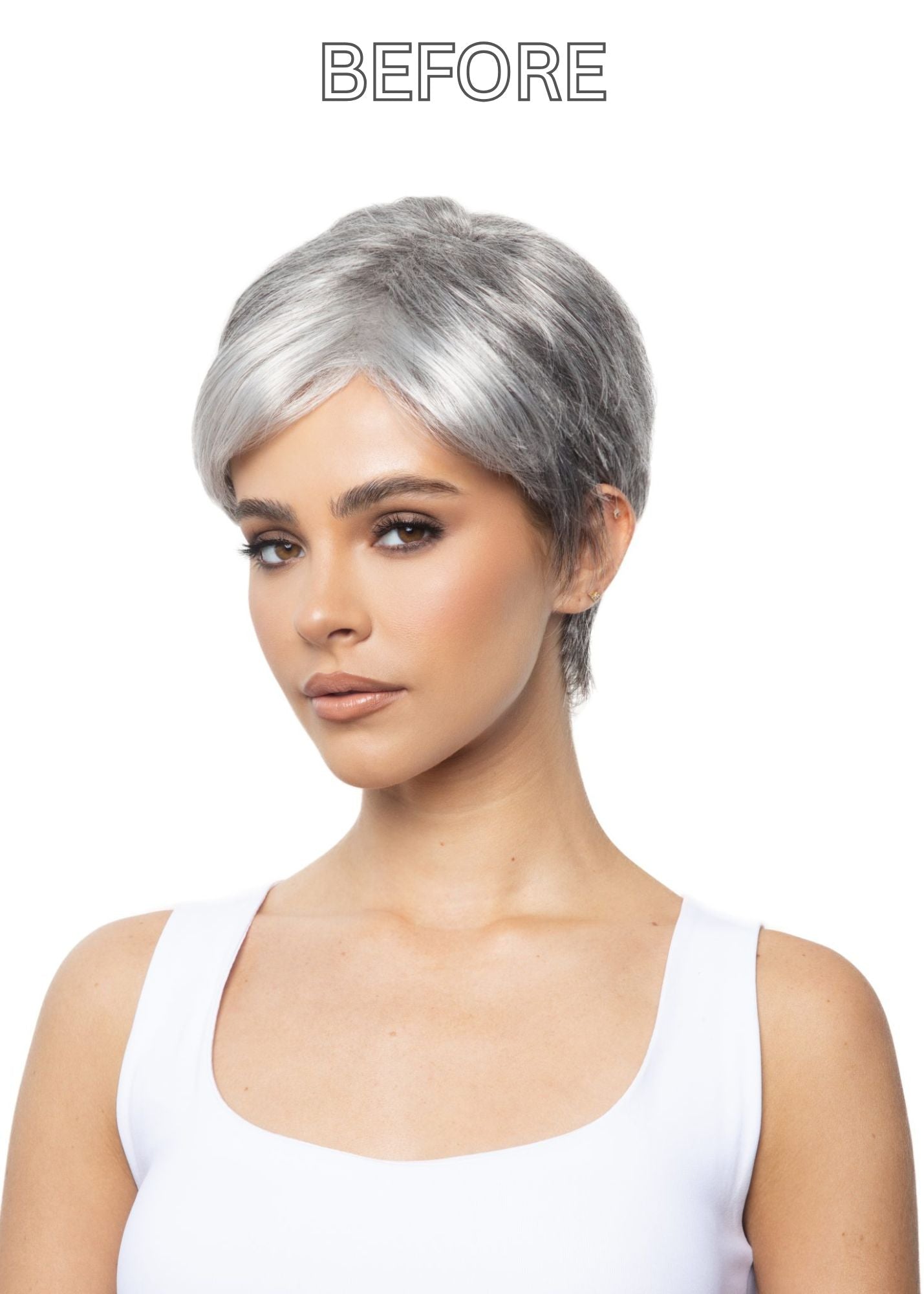 Before New Addition Top Piece by Rene of Paris in Sandy Silver