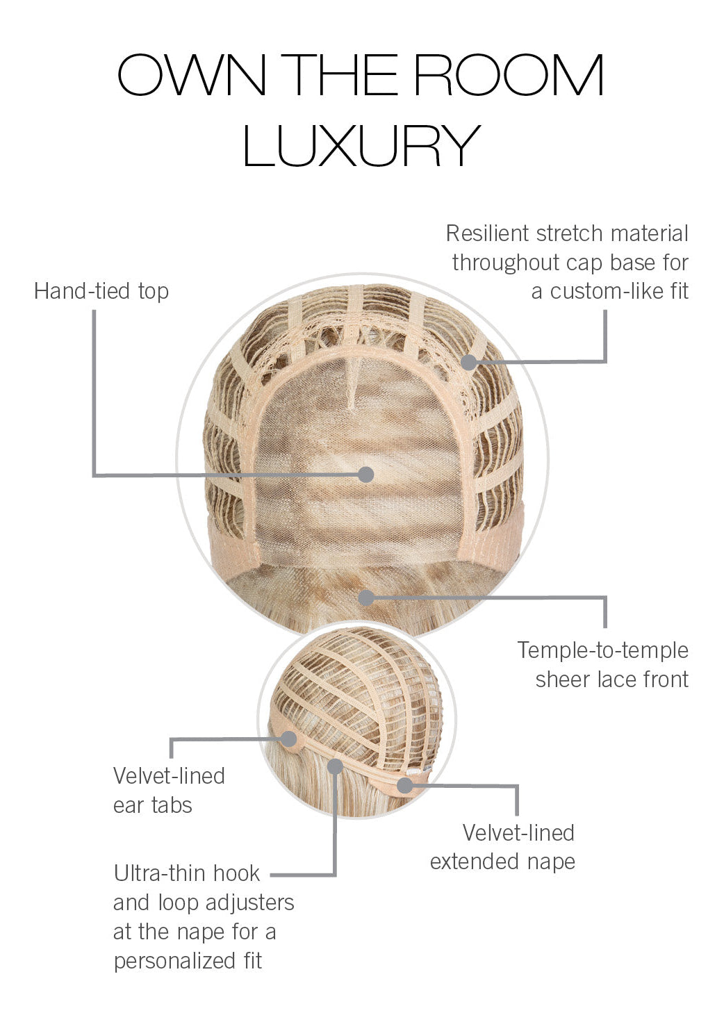 Own The Room Luxury Gabor inside cap construction