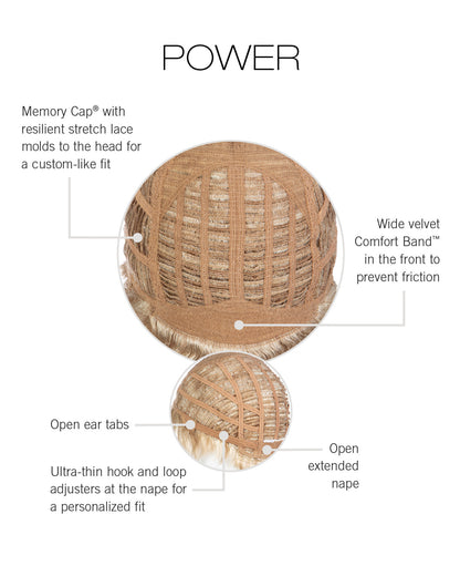 Power by Raquel Welch inside cap construction