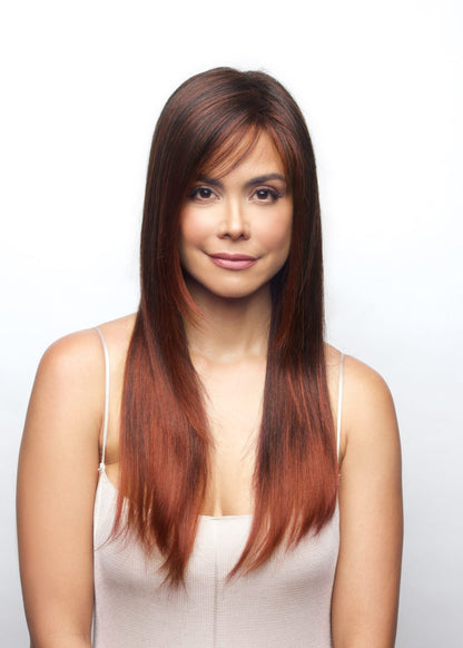Robin wig by Noriko Burgundy Rosa