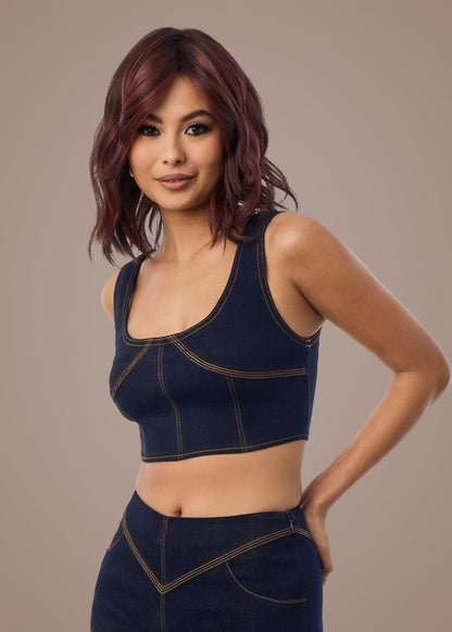 Smooth Wavez by Muse Series Rene of Paris in Deep Plum Brown-R