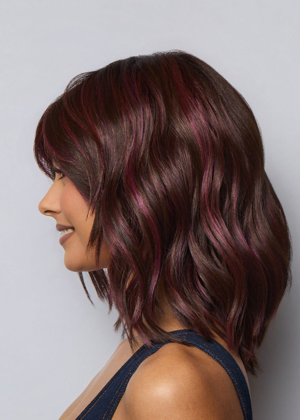 Smooth Wavez by Muse Series Rene of Paris in Deep Plum Brown-R