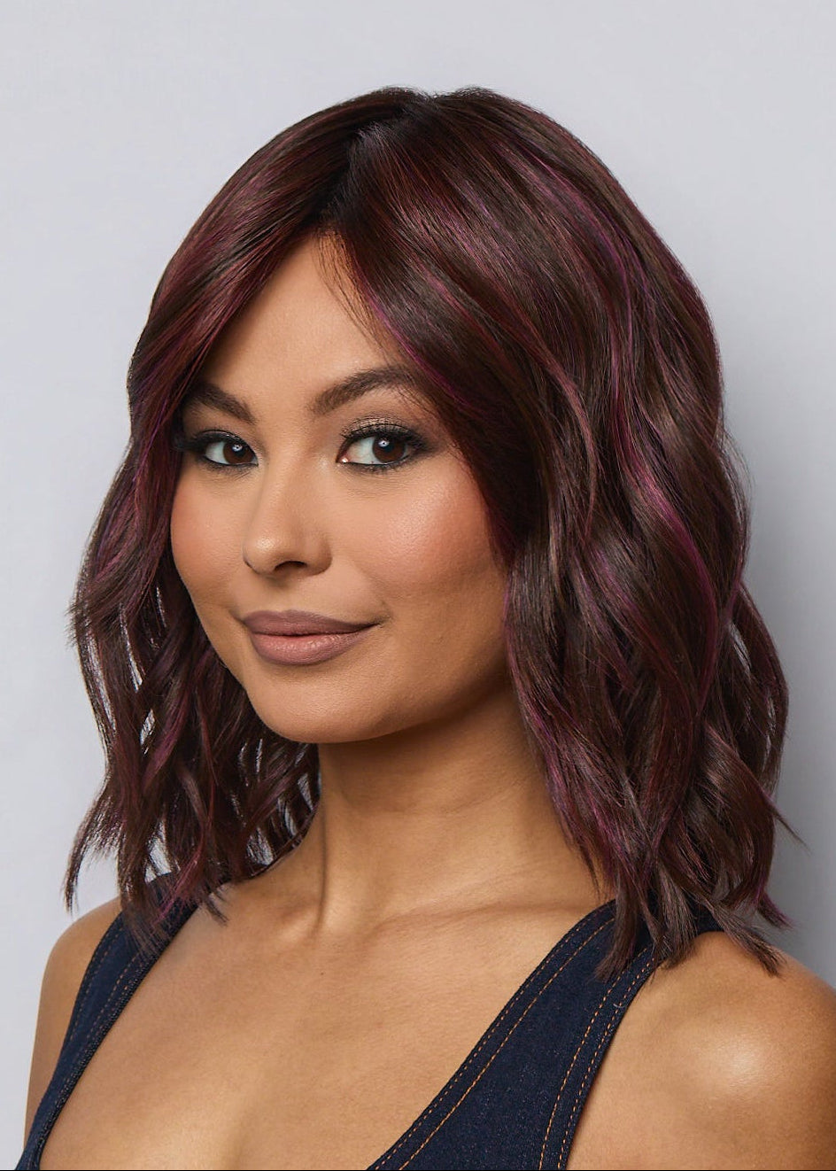 Smooth Wavez by Muse Series Rene of Paris in Deep Plum Brown-R