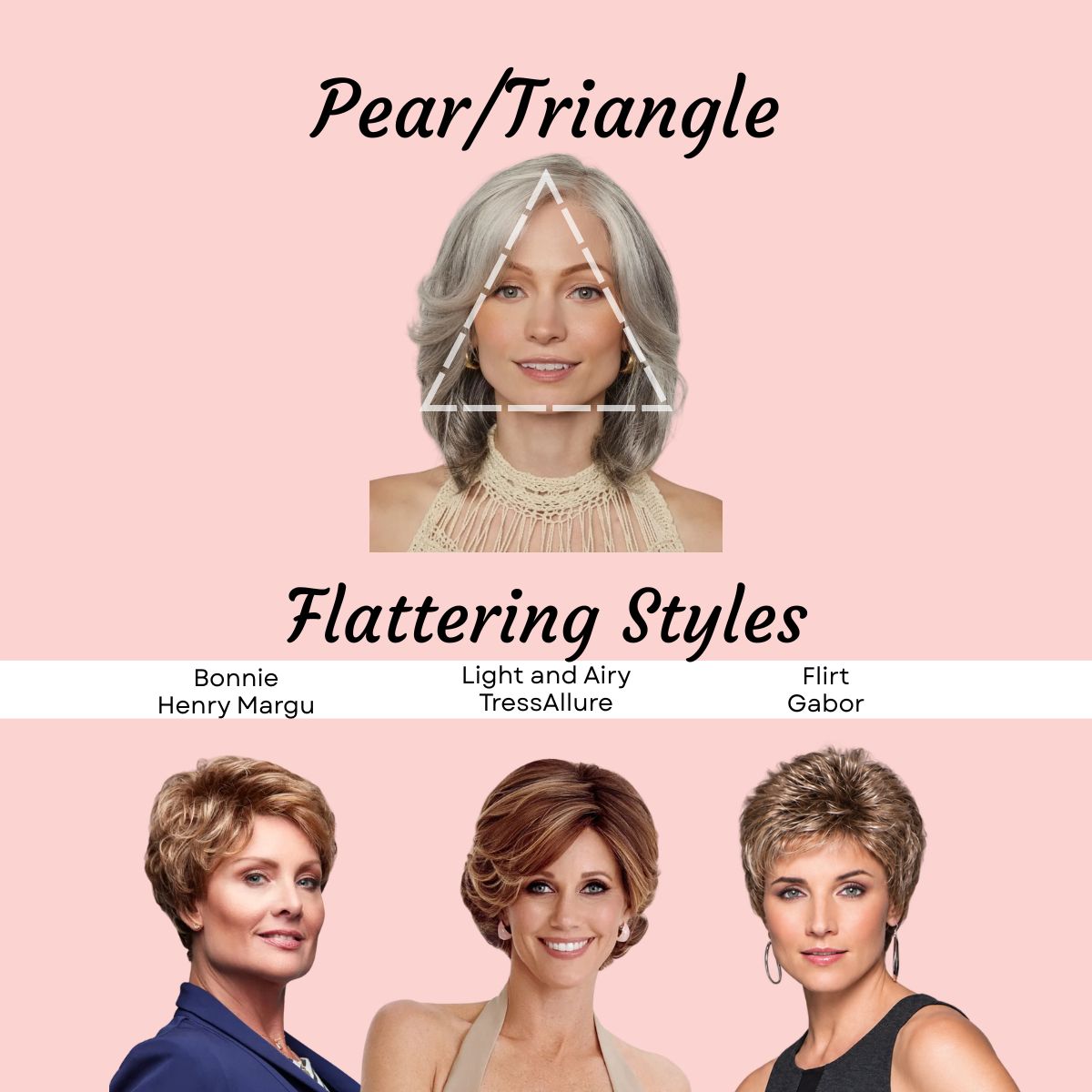 Pear/Triangle Face Shape and Flattering Styles