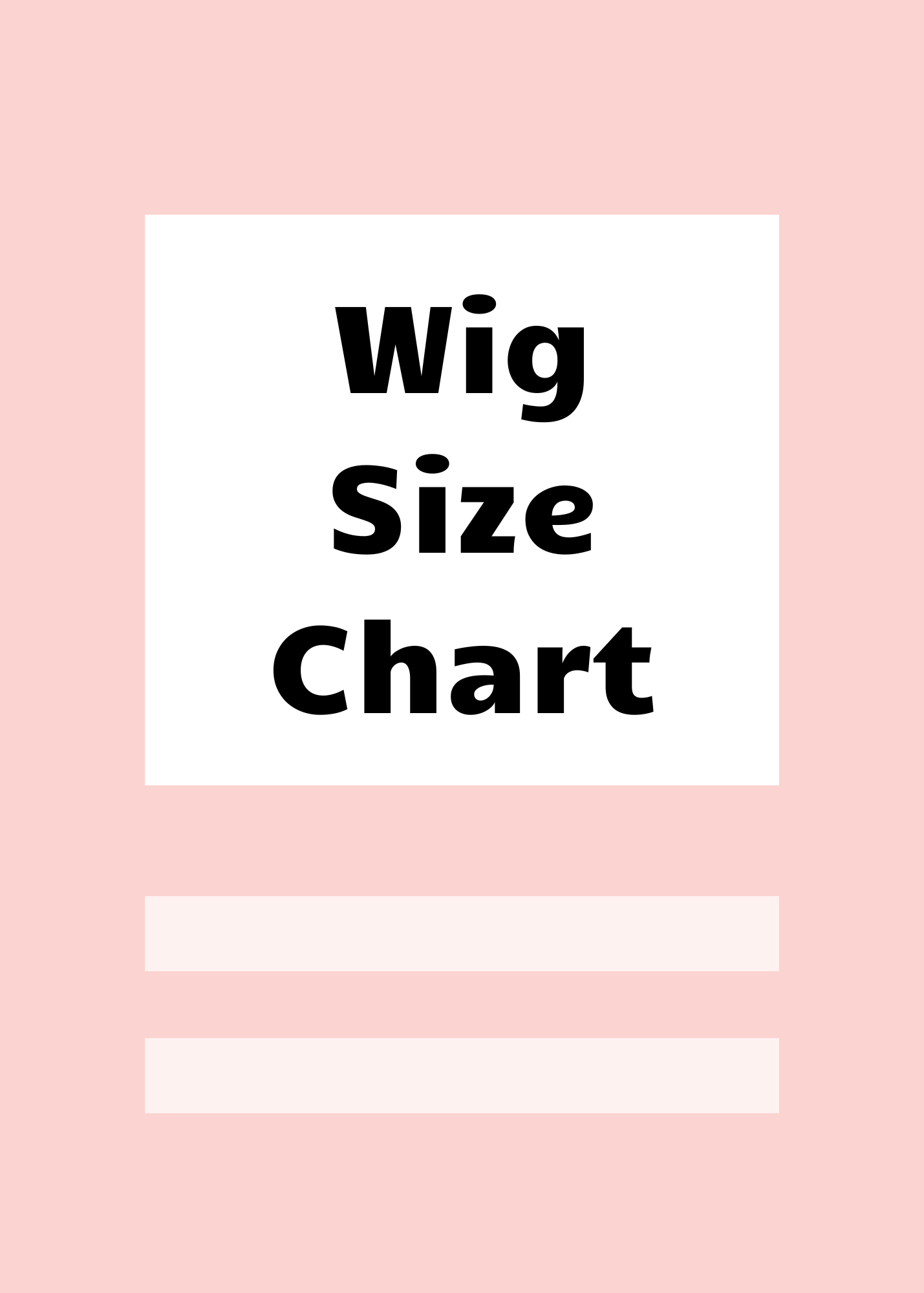 Wig Size Chart