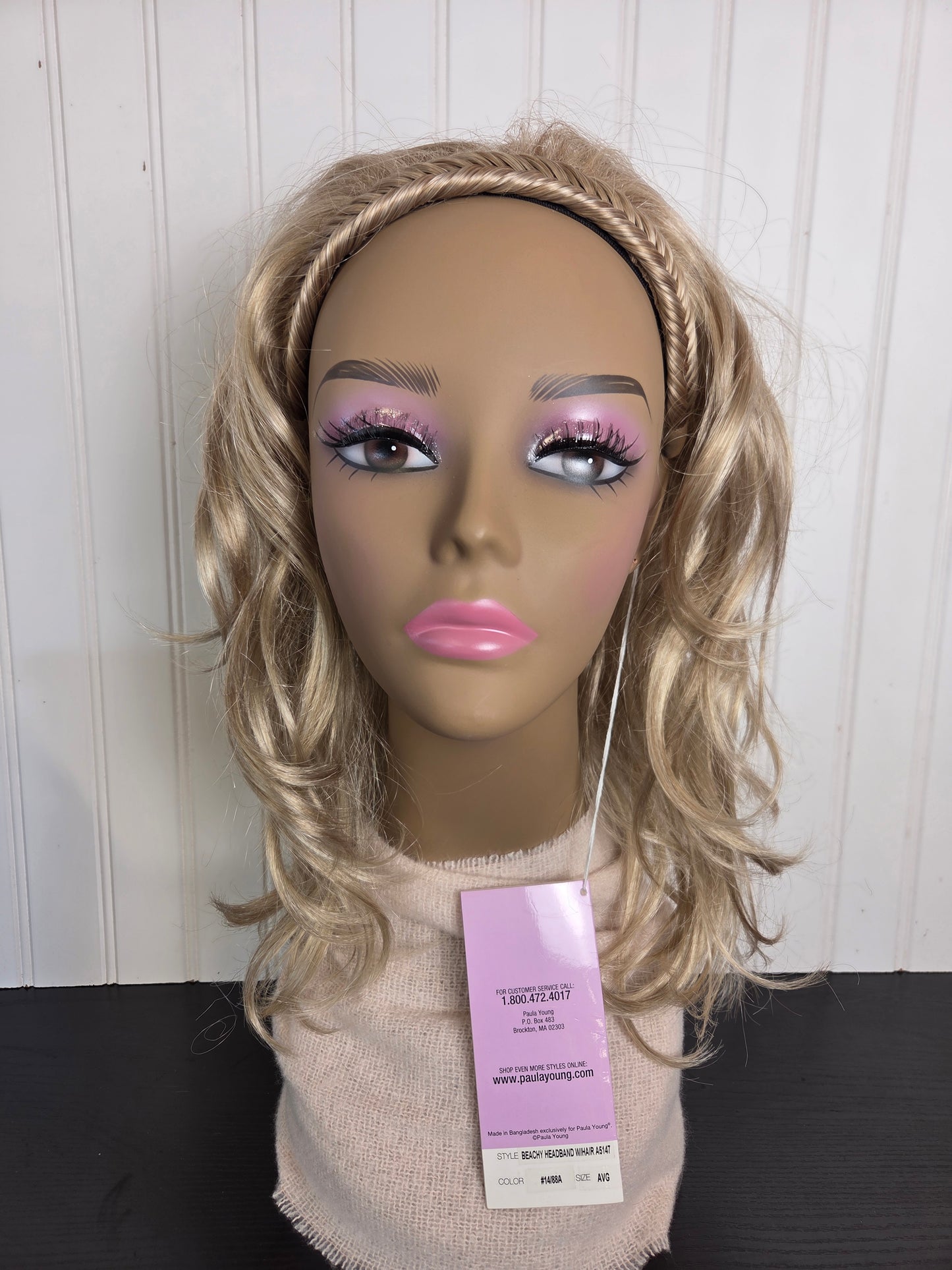 BEACHY HEADBAND W/ HAIR by PAULA YOUNG  - BOUTIQUE BARGAIN